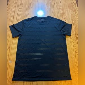 GUESS Black T-Shirt with see through stripes